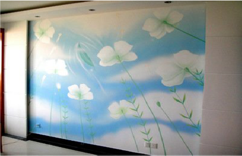 富源画墙绘怎么画好白云的蓬松感？